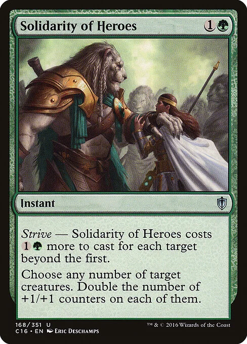 Solidarity of Heroes, carta Magic di tipo Instant illustrata da Eric Deschamps
