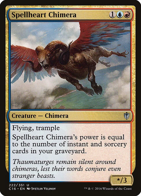 Spellheart Chimera, carta Magic di tipo Creature — Chimera illustrata da Svetlin Velinov