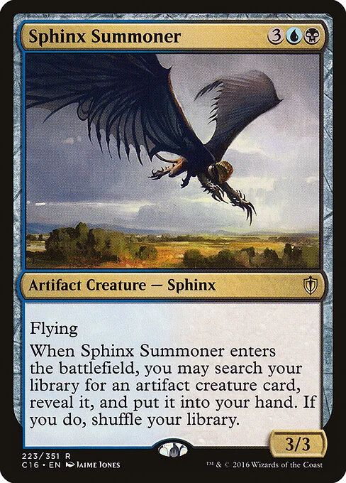 Sphinx Summoner, carta Magic di tipo Artifact Creature — Sphinx illustrata da Jaime Jones
