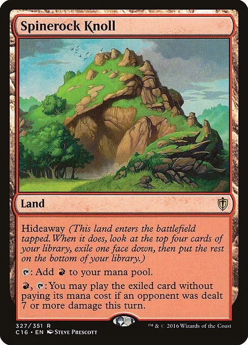Spinerock Knoll, carta Magic di tipo Land illustrata da Steve Prescott