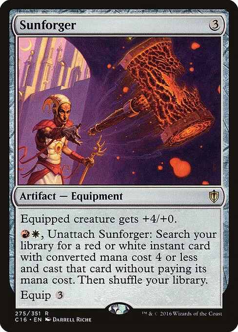 Sunforger, carta Magic di tipo Artifact — Equipment illustrata da Darrell Riche