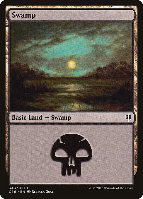 Swamp, carta Magic di tipo Basic Land — Swamp illustrata da Rebecca Guay