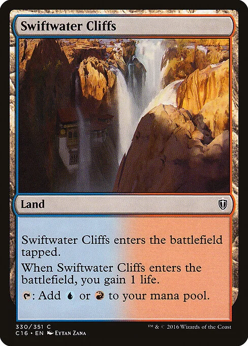 Swiftwater Cliffs, carta Magic di tipo Land illustrata da Eytan Zana