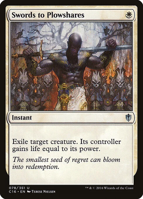 Swords to Plowshares, carta Magic di tipo Instant illustrata da Terese Nielsen
