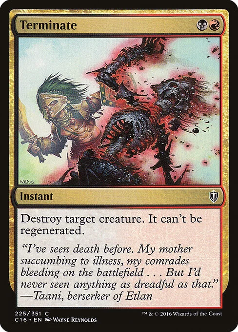 Terminate, carta Magic di tipo Instant illustrata da Wayne Reynolds