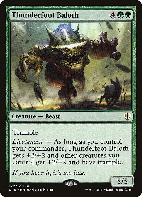 Thunderfoot Baloth, carta Magic di tipo Creature — Beast illustrata da Marco Nelor