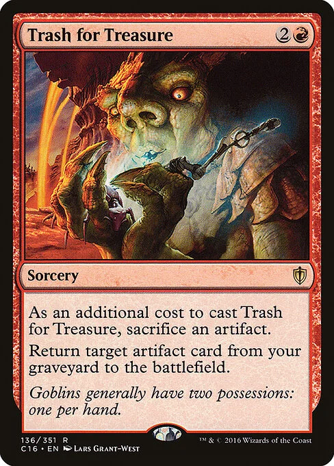 Trash for Treasure, carta Magic di tipo Sorcery illustrata da Lars Grant-West