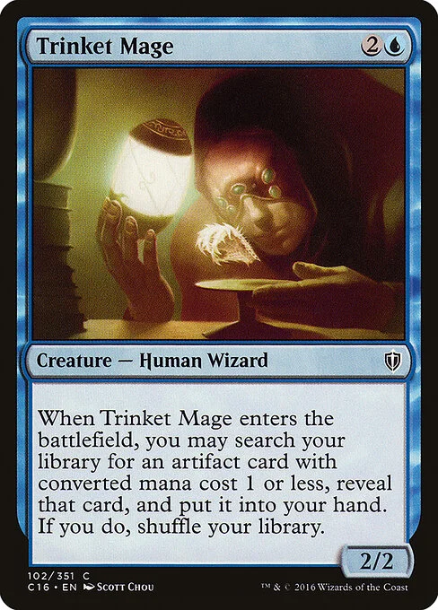 Trinket Mage, carta Magic di tipo Creature — Human Wizard illustrata da Scott Chou