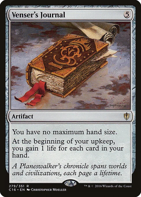 Venser's Journal, carta Magic di tipo Artifact — Book illustrata da Christopher Moeller