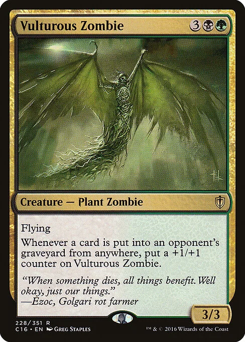 Vulturous Zombie, carta Magic di tipo Creature — Plant Zombie illustrata da Greg Staples