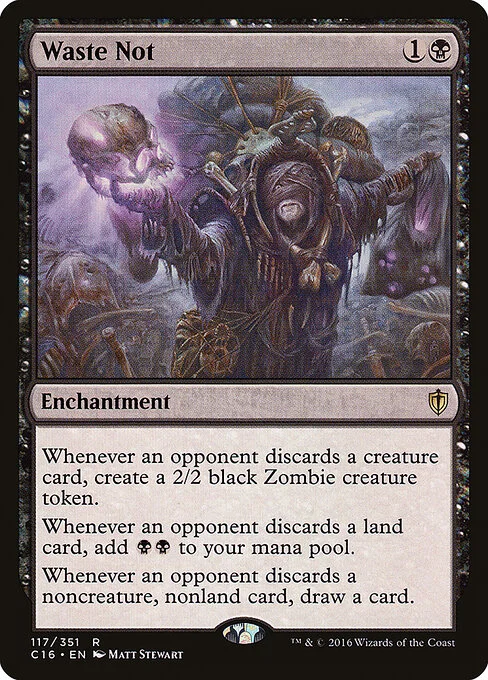 Waste Not, carta Magic di tipo Enchantment illustrata da Matt Stewart