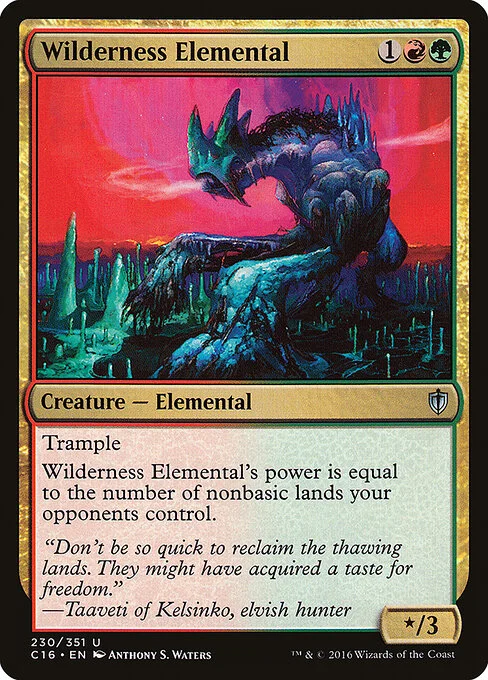 Wilderness Elemental, carta Magic di tipo Creature — Elemental illustrata da Anthony S. Waters
