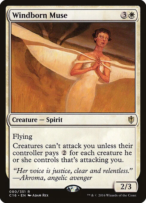 Windborn Muse, carta Magic di tipo Creature — Spirit illustrata da Adam Rex