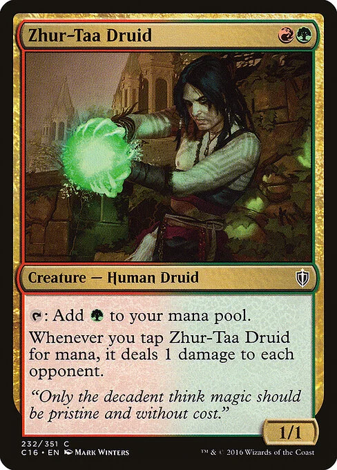 Zhur-Taa Druid, carta Magic di tipo Creature — Human Druid illustrata da Mark Winters