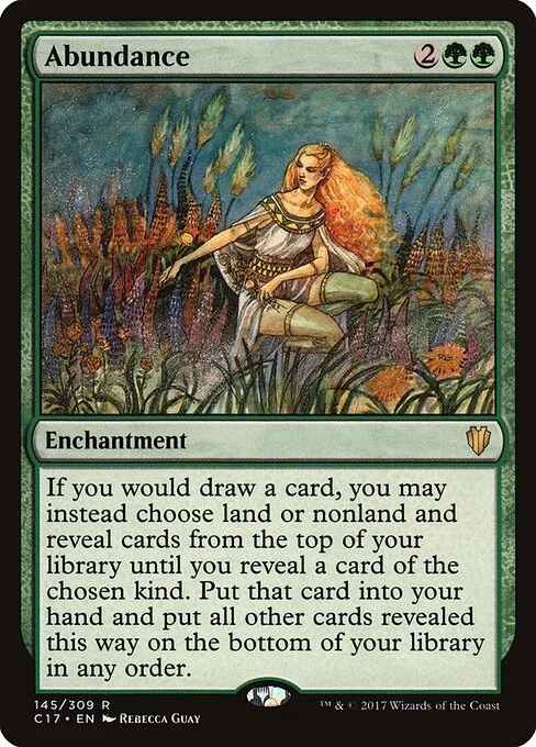 Abundance, carta Magic di tipo Enchantment illustrata da Rebecca Guay