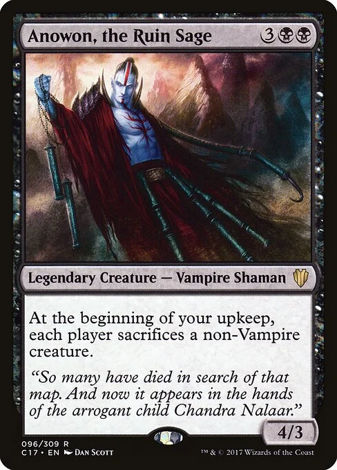 Anowon, the Ruin Sage, carta Magic di tipo Legendary Creature — Vampire Shaman illustrata da Dan Murayama Scott