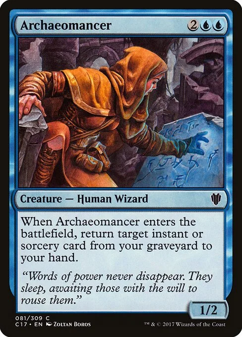 Archaeomancer, carta Magic di tipo Creature — Human Wizard illustrata da Zoltan Boros