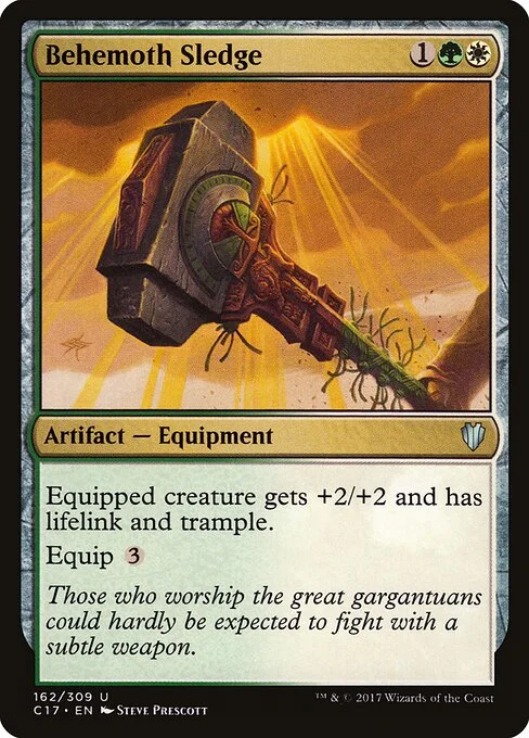 Behemoth Sledge, carta Magic di tipo Artifact — Equipment illustrata da Steve Prescott