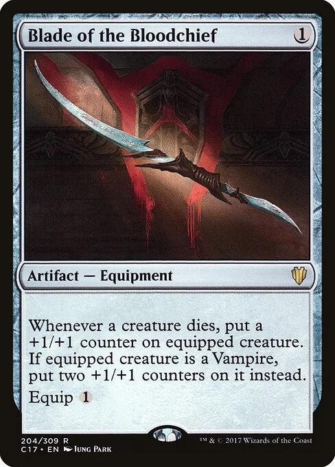 Blade of the Bloodchief, carta Magic di tipo Artifact — Equipment illustrata da Jung Park