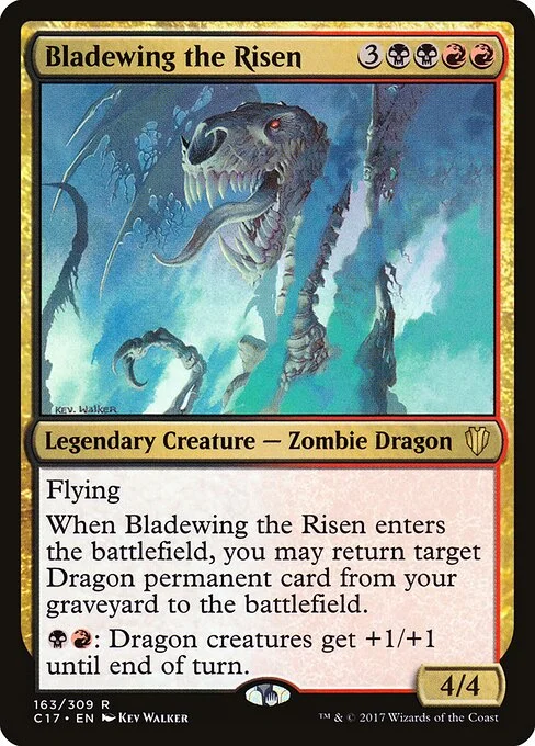 Bladewing the Risen, carta Magic di tipo Legendary Creature — Zombie Dragon illustrata da Kev Walker
