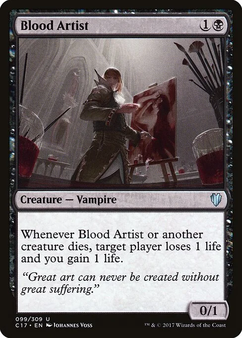 Blood Artist, carta Magic di tipo Creature — Vampire illustrata da Johannes Voss