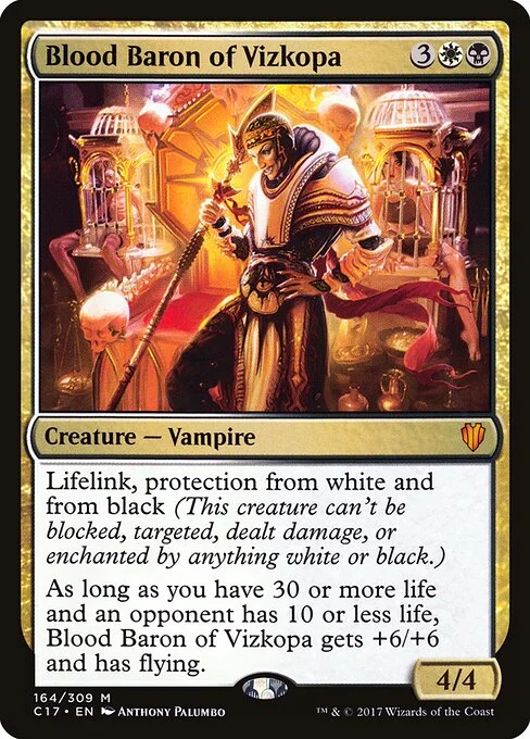 Blood Baron of Vizkopa, carta Magic di tipo Creature — Vampire illustrata da Anthony Palumbo