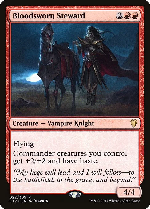 Bloodsworn Steward, carta Magic di tipo Creature — Vampire Knight illustrata da Daarken