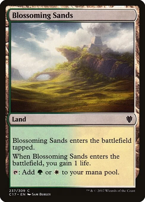Blossoming Sands, carta Magic di tipo Land illustrata da Sam Burley