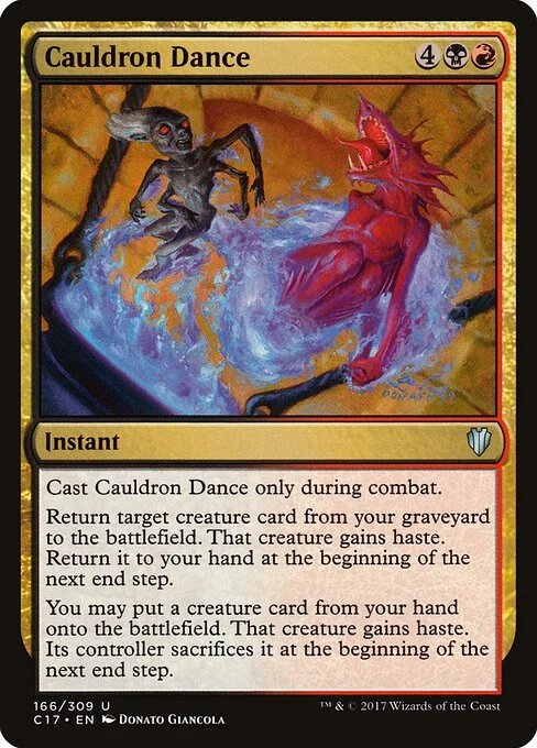 Cauldron Dance, carta Magic di tipo Instant illustrata da Donato Giancola