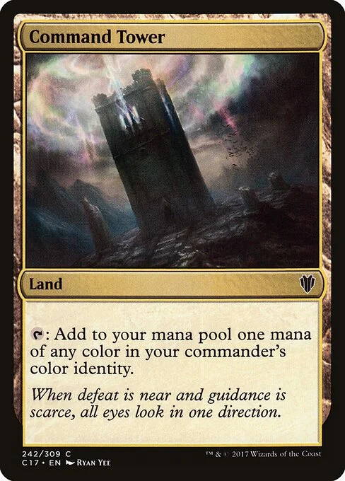 Command Tower, carta Magic di tipo Land illustrata da Ryan Yee