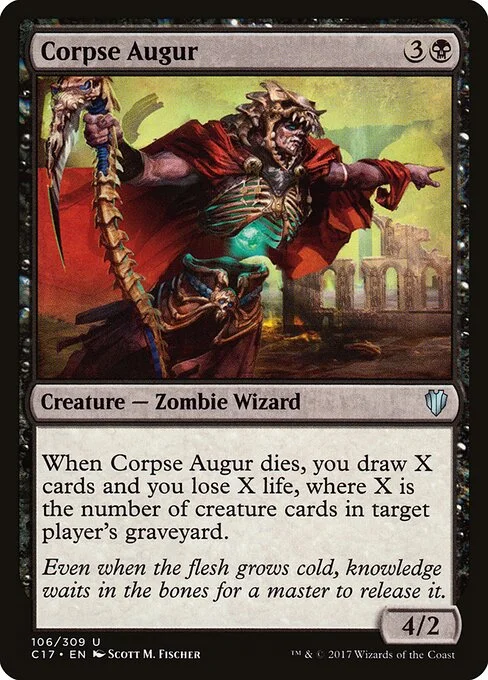 Corpse Augur, carta Magic di tipo Creature — Zombie Wizard illustrata da Scott M. Fischer