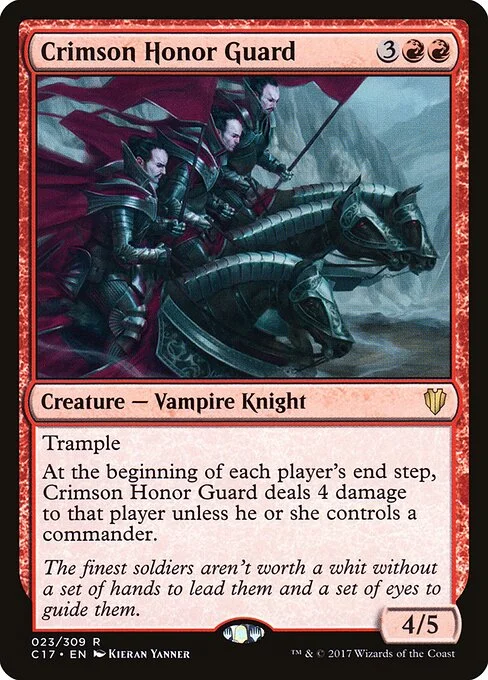 Crimson Honor Guard, carta Magic di tipo Creature — Vampire Knight illustrata da Kieran Yanner