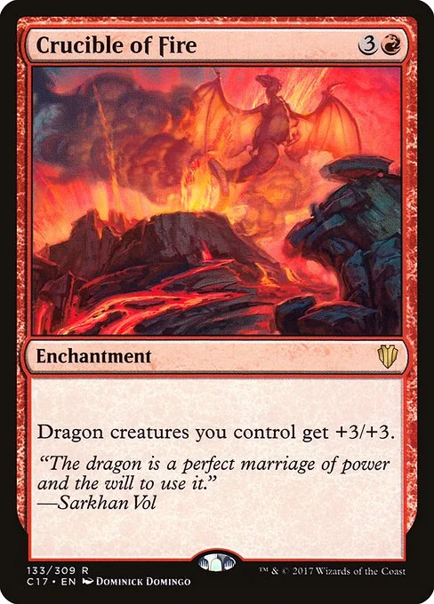 Crucible of Fire, carta Magic di tipo Enchantment illustrata da Dominick Domingo