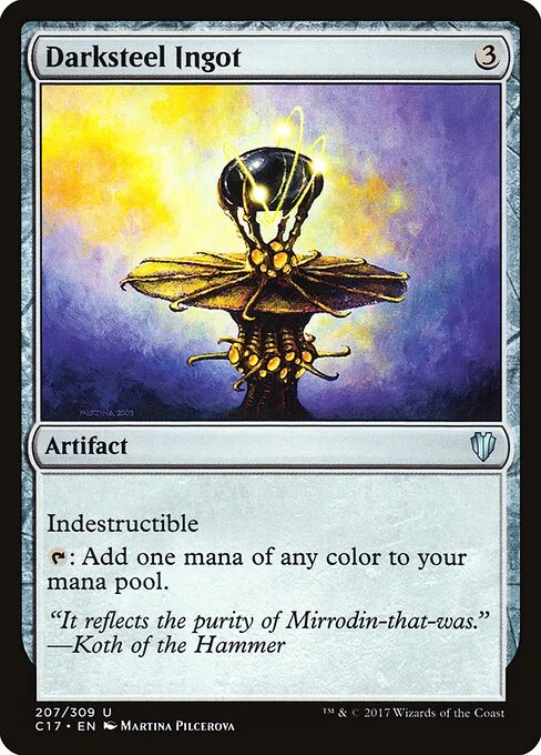 Darksteel Ingot, carta Magic di tipo Artifact illustrata da Martina Pilcerova
