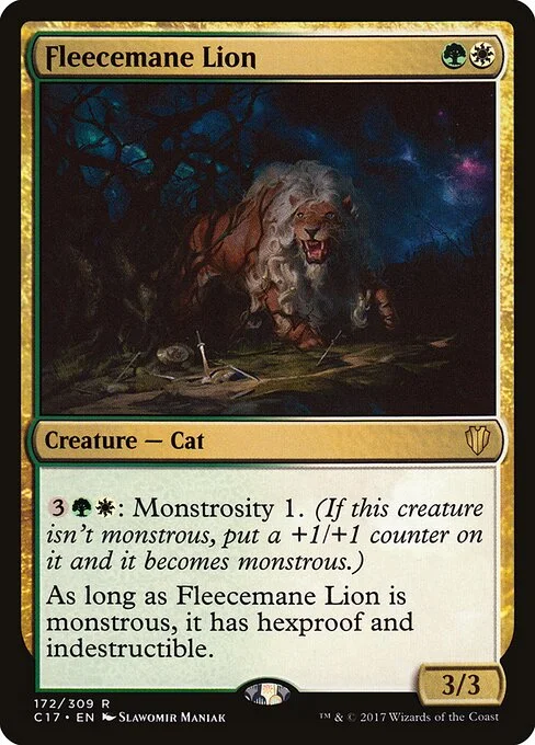 Fleecemane Lion, carta Magic di tipo Creature — Cat illustrata da Slawomir Maniak