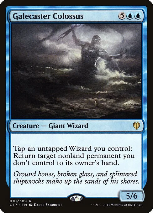 Galecaster Colossus, carta Magic di tipo Creature — Giant Wizard illustrata da Darek Zabrocki