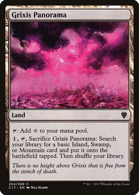 Grixis Panorama, carta Magic di tipo Land illustrata da Nils Hamm