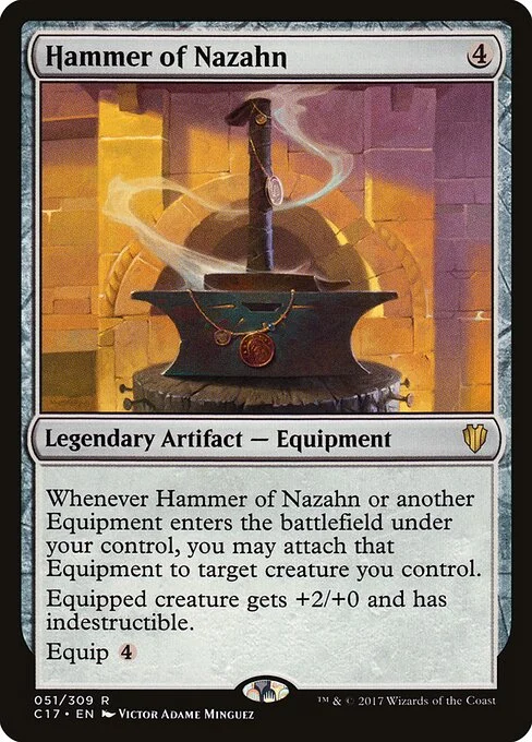 Hammer of Nazahn, carta Magic di tipo Legendary Artifact — Equipment illustrata da Victor Adame Minguez