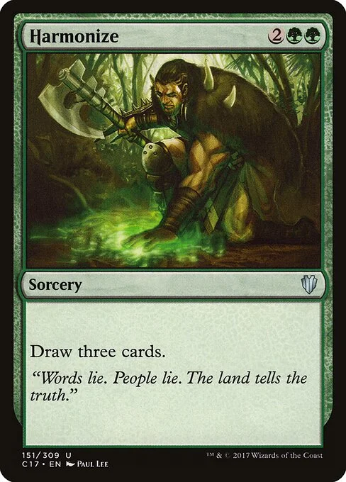 Harmonize, carta Magic di tipo Sorcery illustrata da Paul Lee