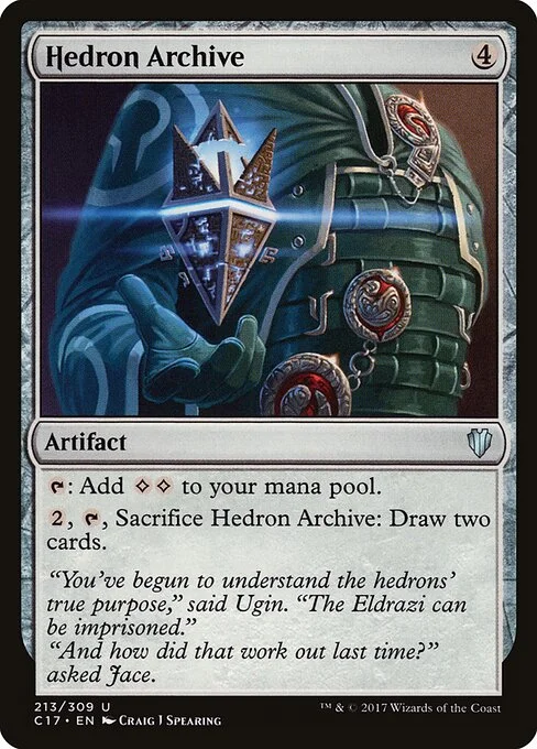 Hedron Archive, carta Magic di tipo Artifact illustrata da Craig J Spearing