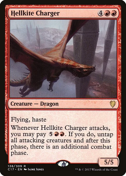 Hellkite Charger, carta Magic di tipo Creature — Dragon illustrata da Jaime Jones