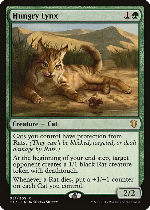 Hungry Lynx, carta Magic di tipo Creature — Cat illustrata da Shreya Shetty