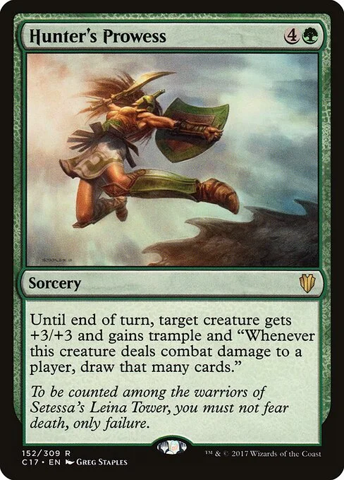 Hunter's Prowess, carta Magic di tipo Sorcery illustrata da Greg Staples