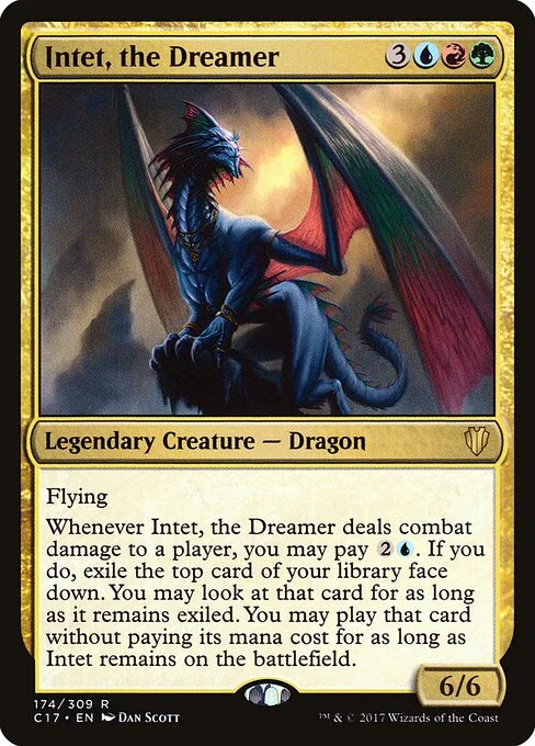 Intet, the Dreamer, carta Magic di tipo Legendary Creature — Dragon illustrata da Dan Murayama Scott