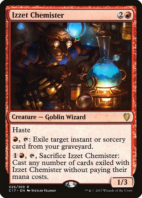 Izzet Chemister, carta Magic di tipo Creature — Goblin Wizard illustrata da Svetlin Velinov
