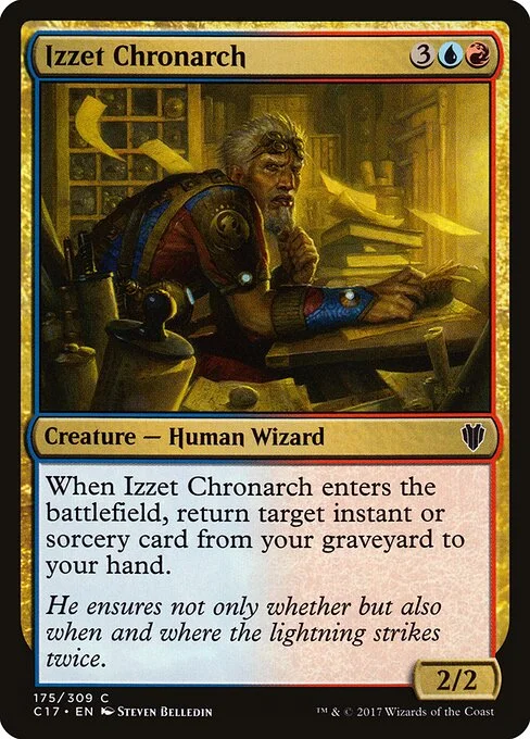 Izzet Chronarch, carta Magic di tipo Creature — Human Wizard illustrata da Steven Belledin