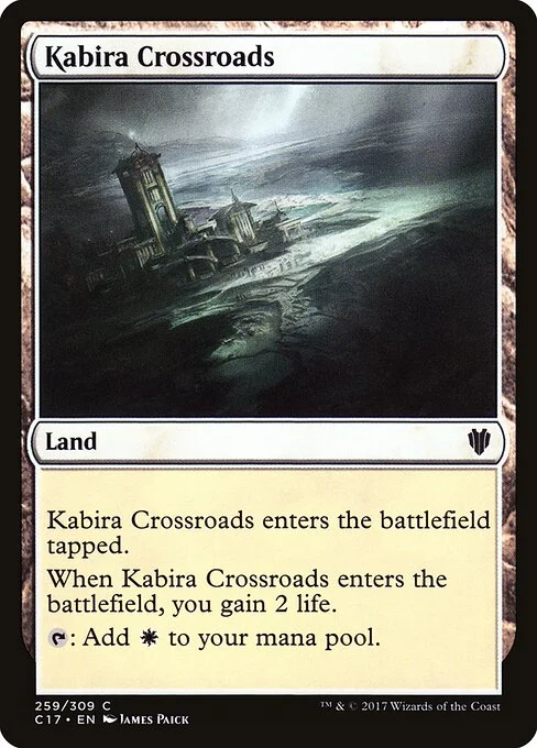 Kabira Crossroads, carta Magic di tipo Land illustrata da James Paick