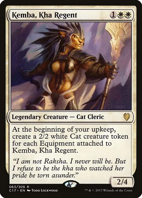 Kemba, Kha Regent, carta Magic di tipo Legendary Creature — Cat Cleric illustrata da Todd Lockwood