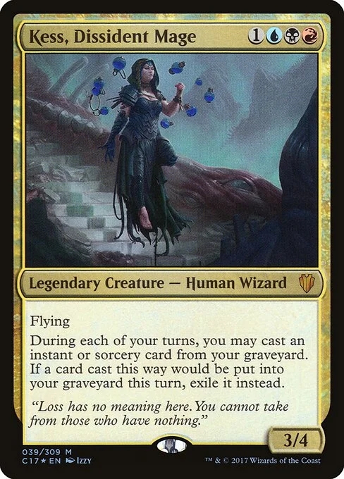 Kess, Dissident Mage, carta Magic di tipo Legendary Creature — Human Wizard illustrata da Izzy