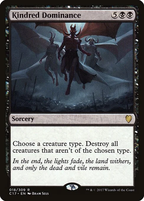 Kindred Dominance, carta Magic di tipo Sorcery illustrata da Bram Sels